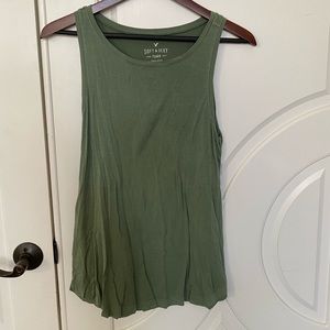 army green american eagle tank top